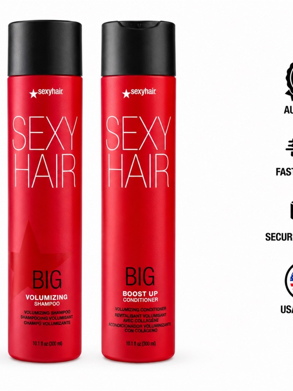 Sexy Hair Big Volumizing Shampoo & Boost Up Conditioner 10.1oz Duo Set